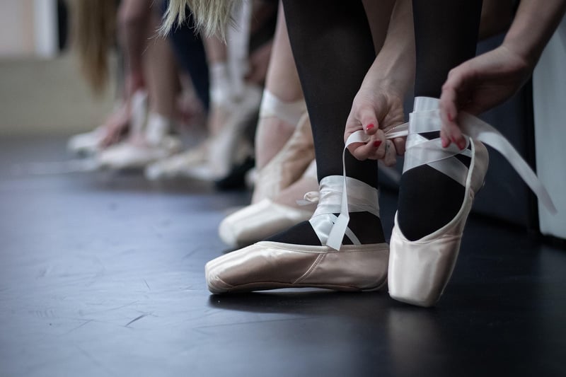 Ballet dancer stretching